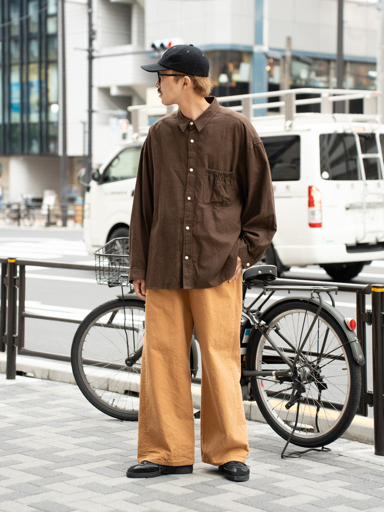 refomed/ WRIST PATCH WIDE SHIRT"CHAMBRAY" -MINT-