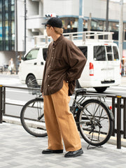 refomed/ WRIST PATCH WIDE SHIRT"CHAMBRAY" -MINT-