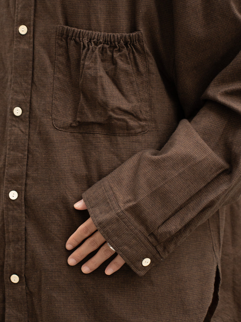 refomed/ WRIST PATCH WIDE SHIRT"CHAMBRAY" -MINT-