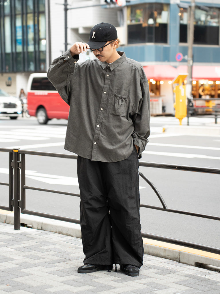 reformed/ 手腕貼片寬幅襯衫「青年布」-完好-