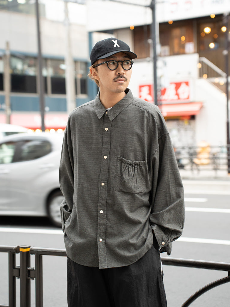 トップス refomed 22AW WRIST PATCH WIDE SHIRT WOOL refomed / WRIST PATCH WIDE SHIRT 