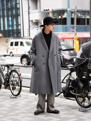 nonnotte / 三角龜領套頭衫-YAKNatural × 白色-