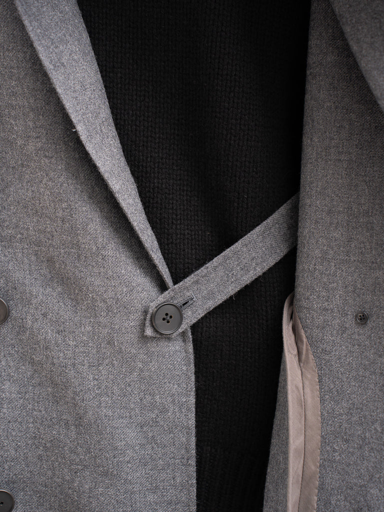 nonnotte / 三角龜領套頭衫-YAKNatural × 白色-