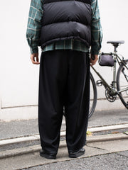 LQUARTET / SIRO COMPACT WIDE CEREMONY “MC” TROUSERS -BLACK-