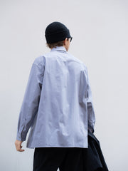 nonnotte / Oversized Shirt-Blue Granite-