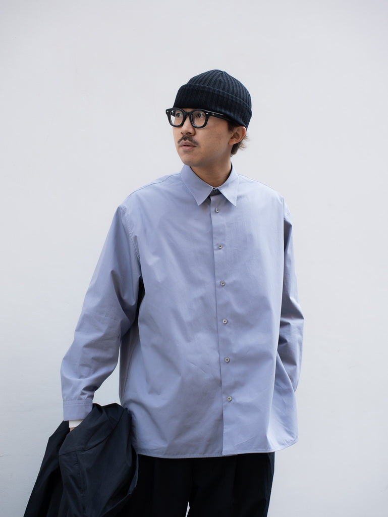 nonnotte / Oversized Shirt-Blue Granite-