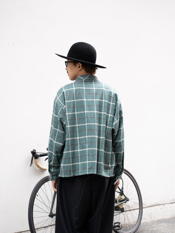 LQUARTET / 50s COLLAR CRAFTSMAN SHIRT -GREEN-