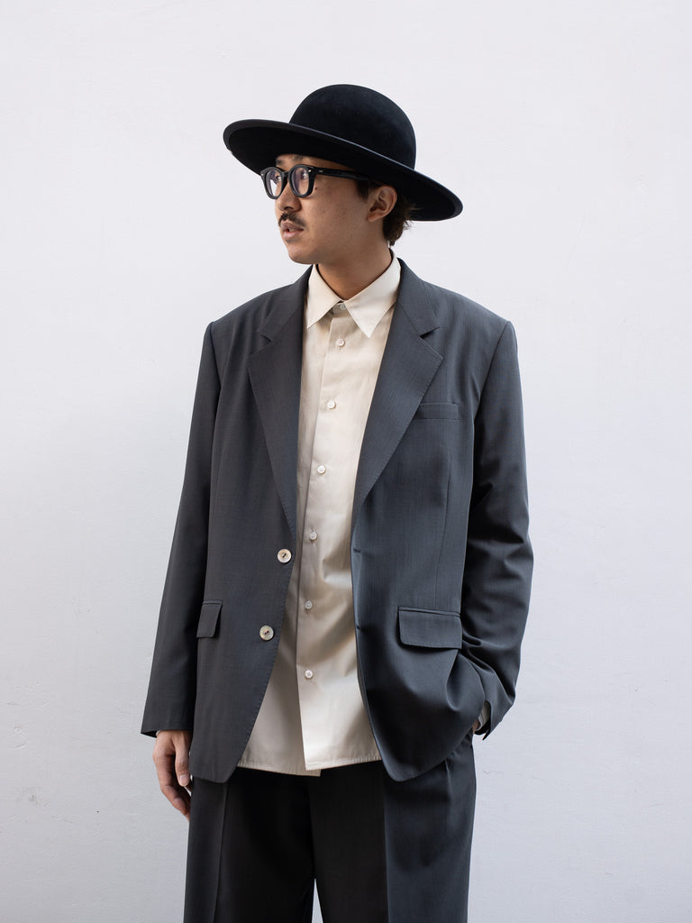 IRENISA / LOW GORGE TAILORED JACKET -D.GRAY-