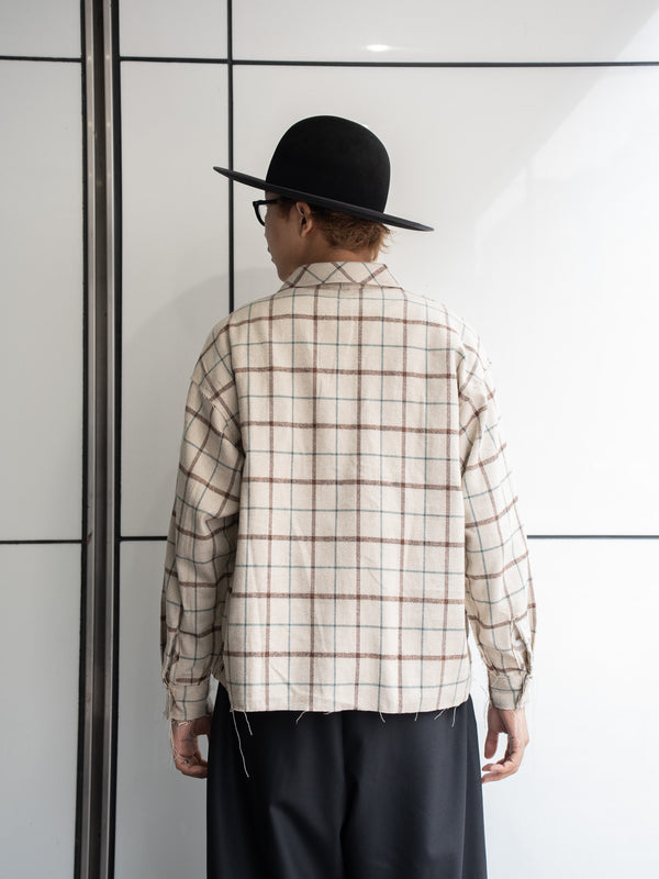 LQUARTET / 50s COLLAR CRAFTSMAN SHIRT -WHITE-