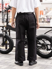 THE DAY /  VENTILE STRAIGHT PANTS -BLACK-