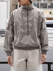 SUGARHILL / ZIP NYLON BLOUSON-GRAY-