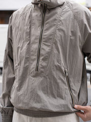 SUGARHILL / ZIP NYLON BLOUSON-GRAY-