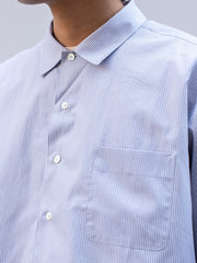 THE DAY / GINGHAM OPEN COLLAR SHIRT -GRAY-