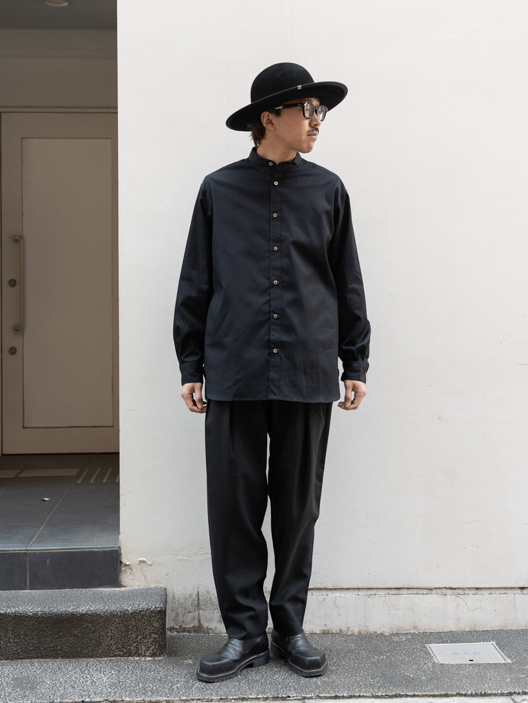 tangenet / Cotton typewriter shirts -Black-