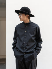 tangenet / Cotton typewriter shirts -Black-