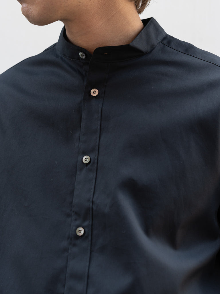 tangenet / Cotton typewriter shirts -Black-