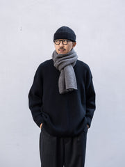 TOHNAI / CHUNKY WOOL SCARF -GRAY-