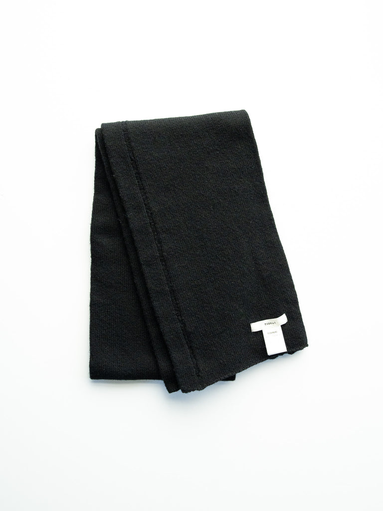 TOHNAI / CHUNKY WOOL SCARF -BLACK-