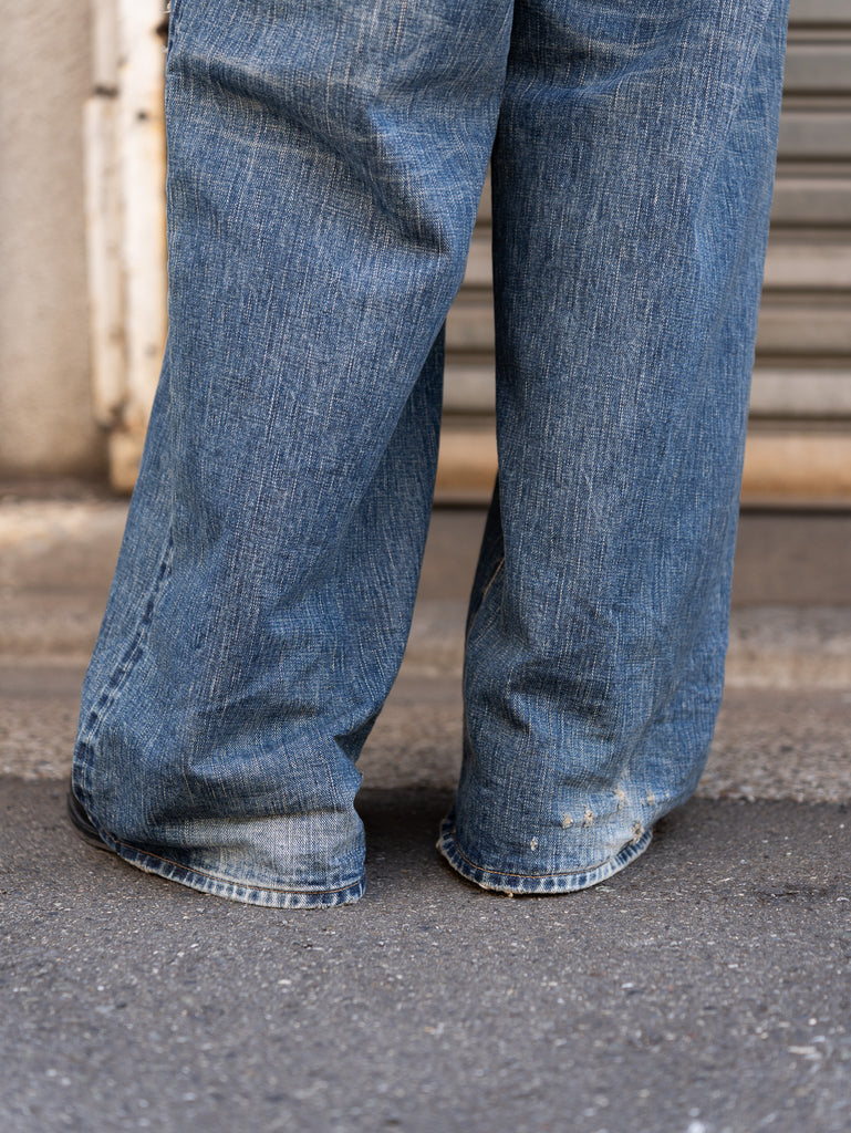 SUGARHILL / FADED MODERN DENIM WIDE TROUSERS