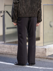 IRENISA / SEMI FLARE TROUSERS -DARK BROWN-