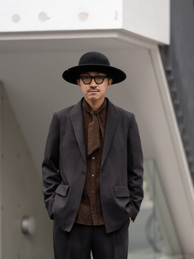ジャケット・アウター irenisa23ss modified shawl collar jacket IRENISA / MODIFIED SHAWL COLLAR JACKET -DARK BROWN- aIbn公式通販