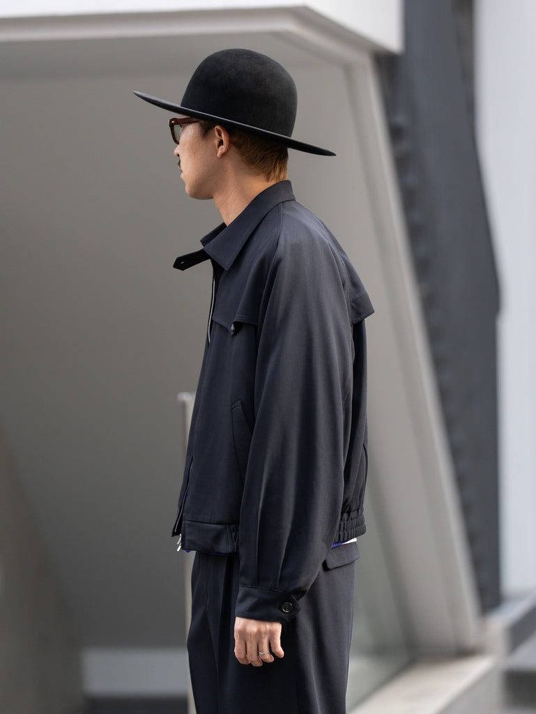 IRENISA / GUNFLAP ZIP BLOUSON -DARK NAVY-