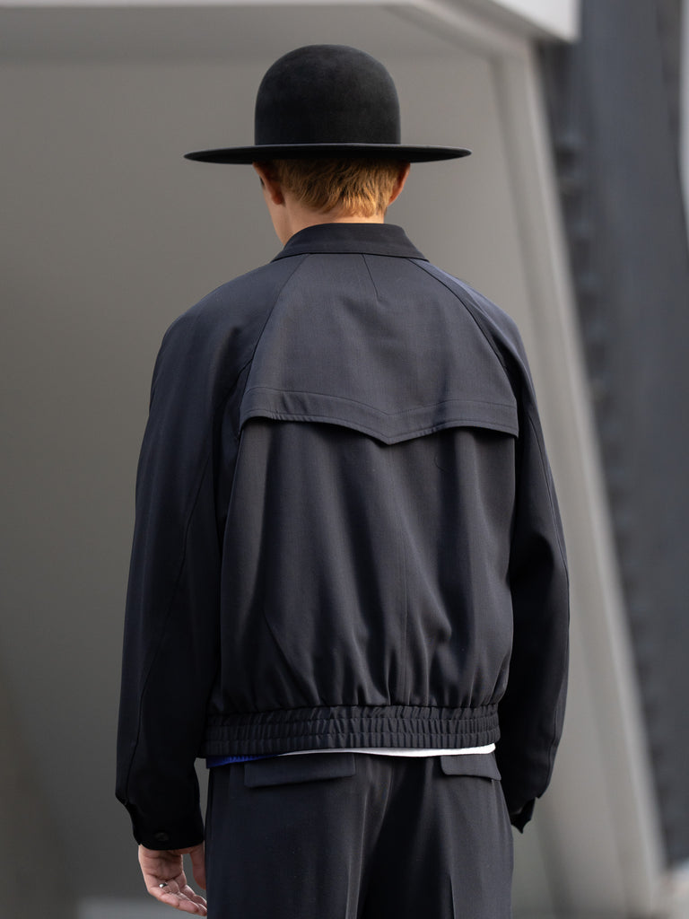 IRENISA / GUNFLAP ZIP BLOUSON -DARK NAVY-