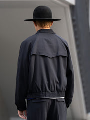 IRENISA / GUNFLAP ZIP BLOUSON -DARK NAVY-