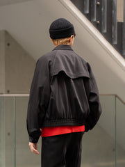 IRENISA / GUNFLAP ZIP BLOUSON -DARK BROWN-