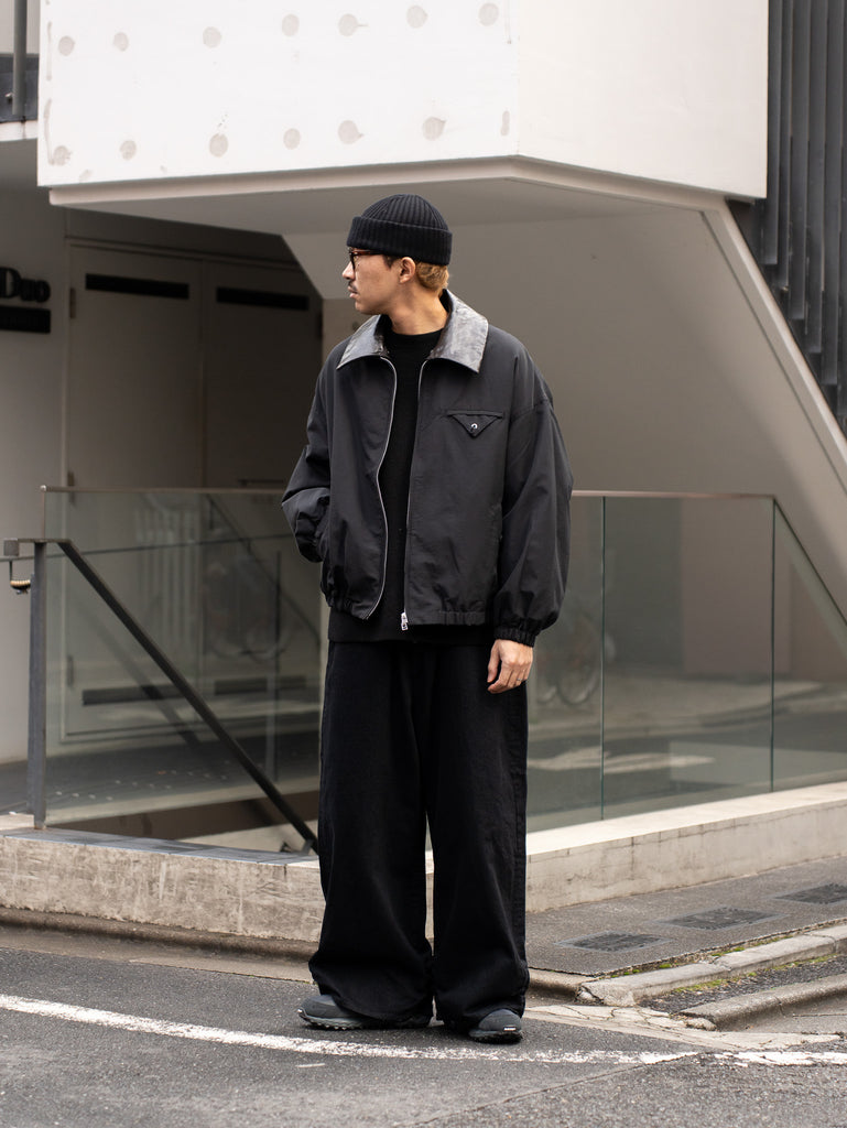 refomed /  FRESH MAN DENIM WIDE PANTS "OW"-BLACK-
