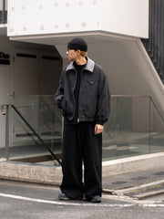 refomed /  FRESH MAN DENIM WIDE PANTS "OW"-BLACK-