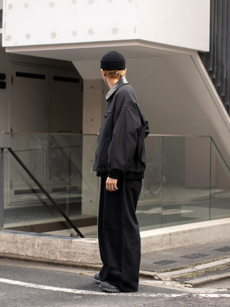 refomed /  FRESH MAN DENIM WIDE PANTS "OW"-BLACK-