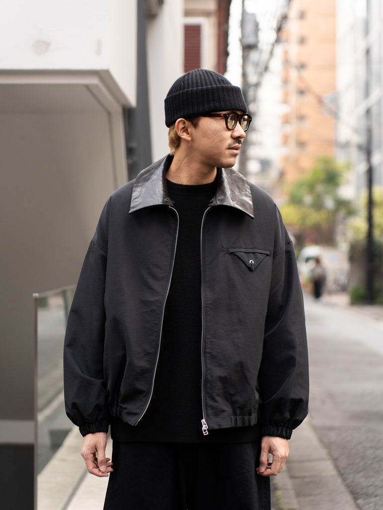 refomed / DOKA NYLON JACKET "TARP" -BLACK-