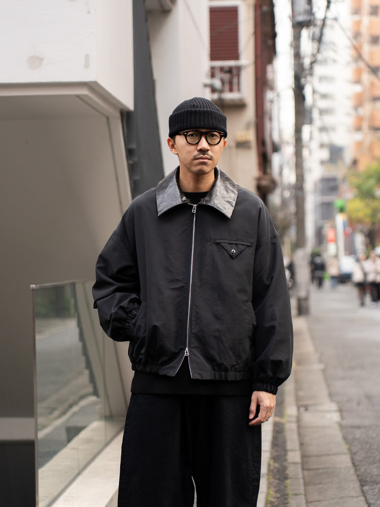 refomed / DOKA NYLON JACKET "TARP" -BLACK-