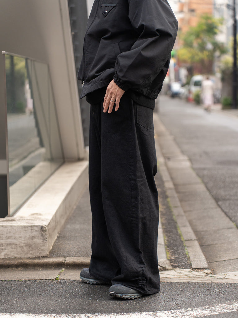 refomed /  FRESH MAN DENIM WIDE PANTS "OW"-BLACK-