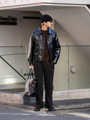 SUGARHILL / SHRINK BOMBER JACKET -BLACK SHRINK-