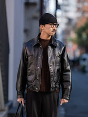 SUGARHILL / SHRINK BOMBER JACKET -BLACK SHRINK-