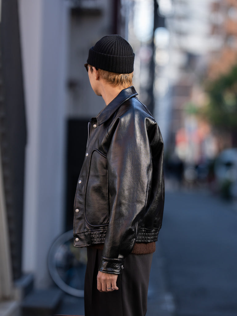 SUGARHILL / SHRINK BOMBER JACKET -BLACK SHRINK-