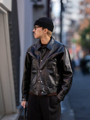 SUGARHILL / SHRINK BOMBER JACKET -BLACK SHRINK-
