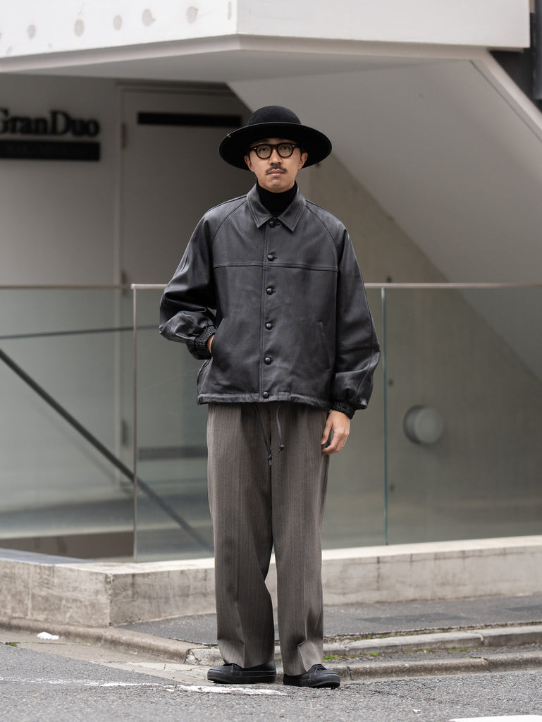 refomed / CCU LEATHER FORMAN JACKET -BLACK-