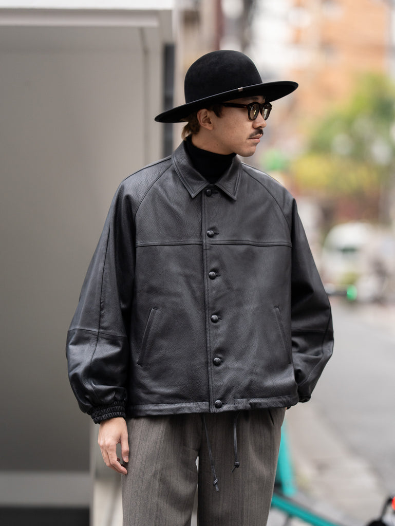 refomed / CCU LEATHER FORMAN JACKET -BLACK-