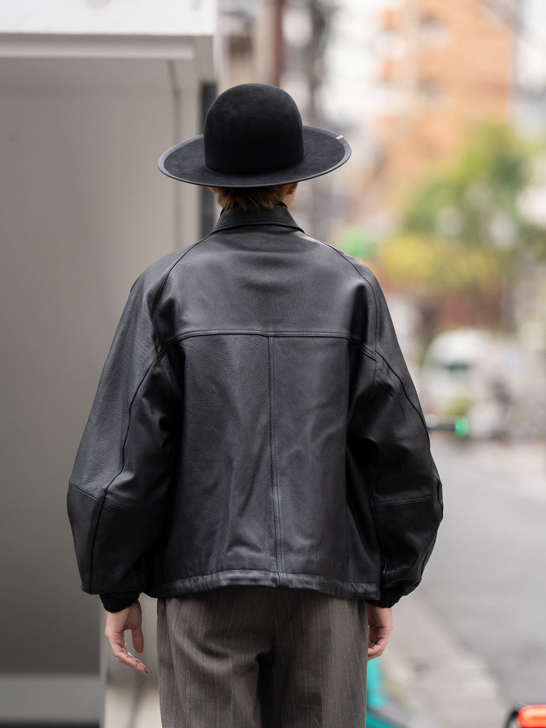 refomed / CCU LEATHER FORMAN JACKET -BLACK-