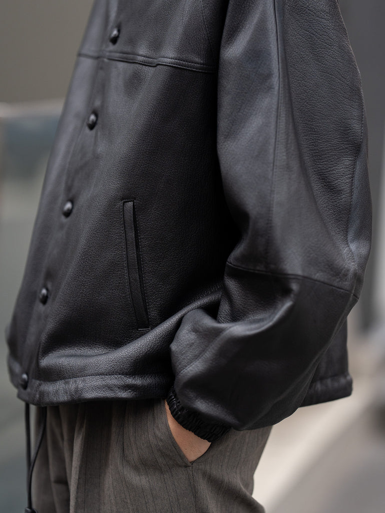 refomed / CCU LEATHER FORMAN JACKET -BLACK-
