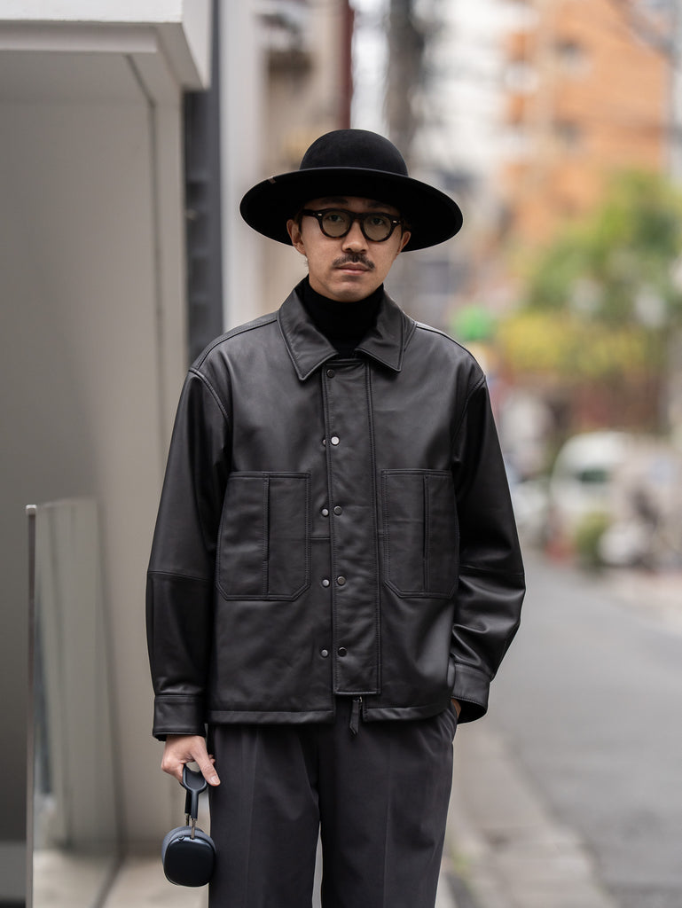 CCU / COVERALL SHIRT JACKET -BLACK-