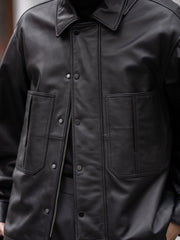 CCU / COVERALL SHIRT JACKET -BLACK-