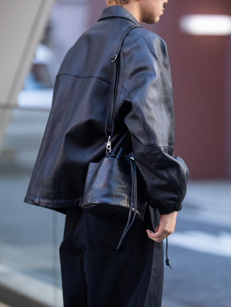 CCU / DRAWSTRING BAG -BLACK-