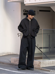 refomed / "KINCHAKU" ZIPUP HOODIE -BLACK-