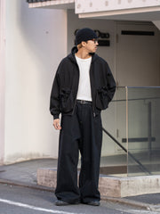 refomed / "KINCHAKU" ZIPUP HOODIE -BLACK-