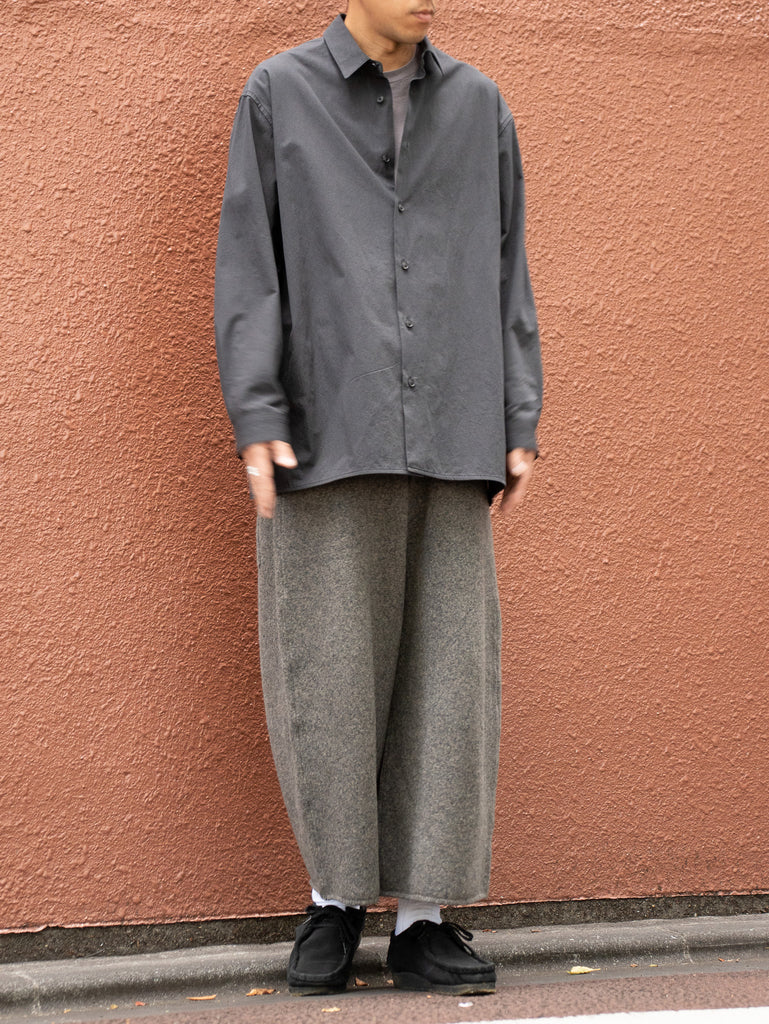 nonnotte / KNIT PANTS EXTRA WIDE -GreyTop×YAK Natural-