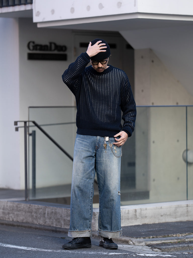 refomed / GUARD KNIT SWEATER -NAVY-